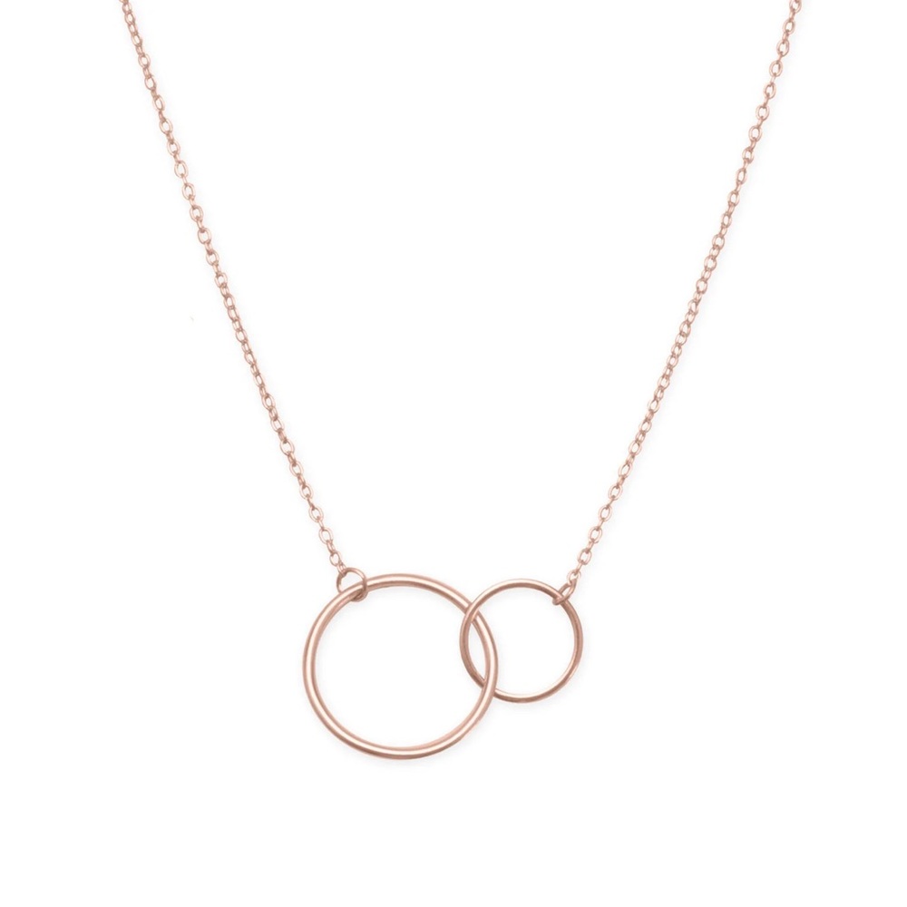 Eternity 14k Rose Gold Plated over Sterling Silver Necklace only 2 available